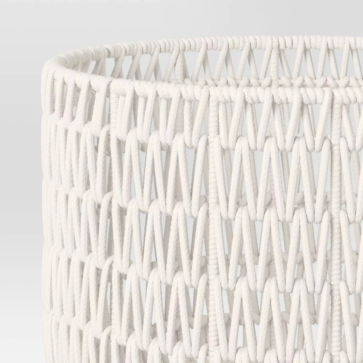Rope Basket Cream - Threshold™: Handcrafted Polyester & Cotton, Storage for Blankets, Spot Clea... | Target
