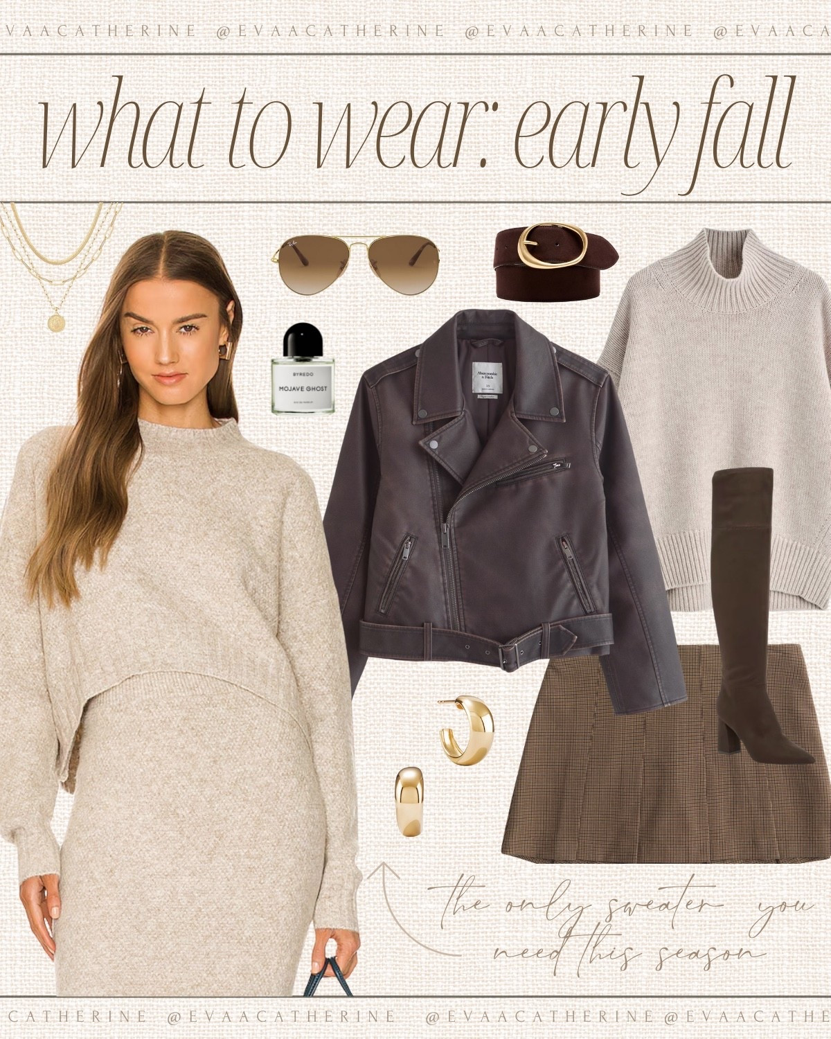 Early fall uniform 🤎 Cozy knits, structured layers, and neutral staples you’ll wear on repeat. Rounded up everything from the sweater dress to the leather jacket so you can mix + match all season long. Linked everything in LTK so you can shop the whole look directly.

#ltkfall #fallstyle #falloutfits #neutralwardrobe #outfitinspo #ltkfashion #falluniform #stylefile

#LTKSeasonal #LTKFallSale #LTKStyleTip