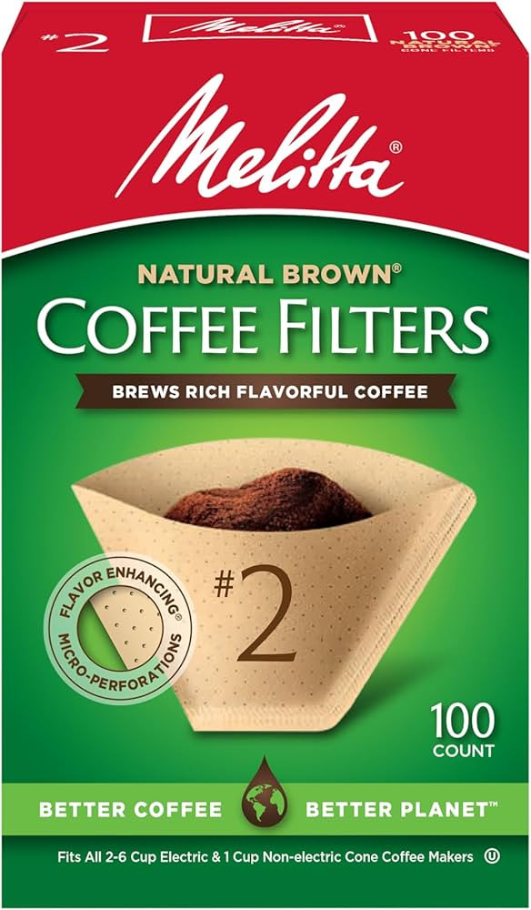 Melitta #2 Unbleached Coffee Filters, Premium, Natural Brown, Flavor Enhancing Coffee Filters for... | Amazon (US)