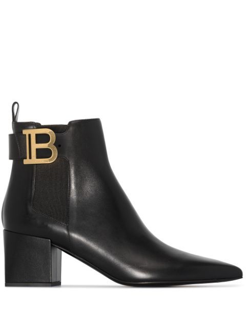 Balmain Salomé Leather Ankle Boots - Farfetch | Farfetch (CA)