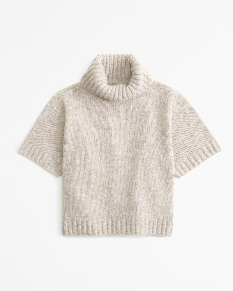 Abercrombie & Fitch Women's Turtleneck Sweater Tee in Light Brown - Size S | Abercrombie & Fitch (US)