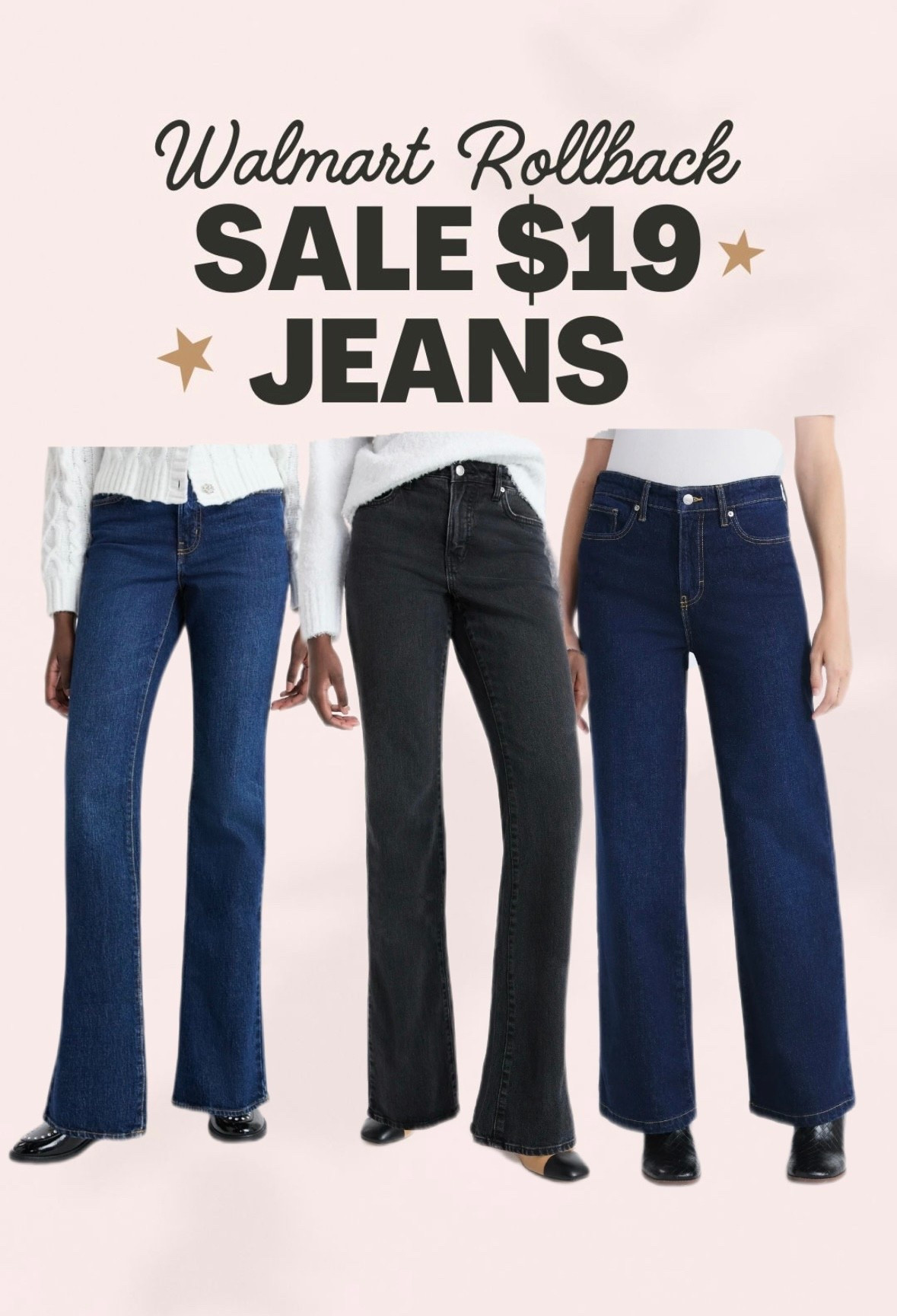 Walmart rollback alert 🙌 these $19 jeans are such a good find!! Loving the flattering fits, everyday washes, and that perfect straight/wide leg look that feels way more high-end than the price. So easy to dress up or keep casual for spring 🤍

#walmartfashion #walmartfinds #affordablefashion #budgetstyle #springstyle #everydayoutfits #denimstyle #casualoutfits #lookforless #ltkstyle


#LTKmomlife #LTKSaleAlert #LTKstorytime