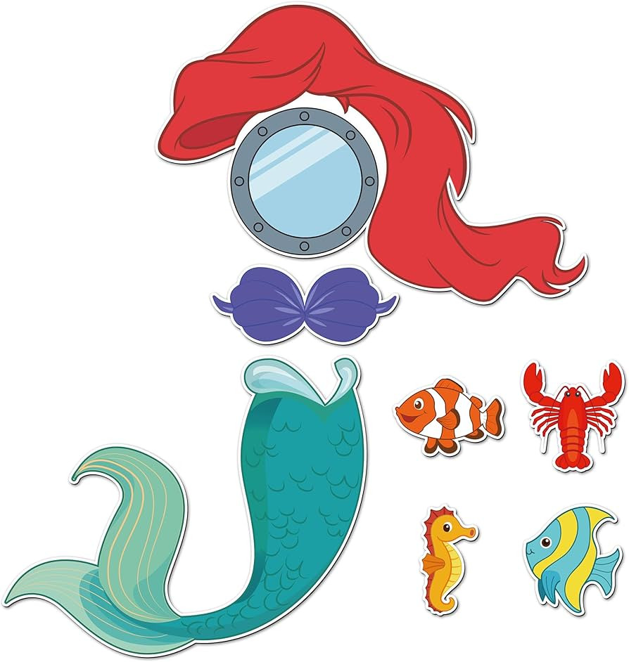 7Pcs Mermaid Cruise Door Magnets Birthday Cruises Door Decorations Summer Sea Animals Fish Lobste... | Amazon (US)