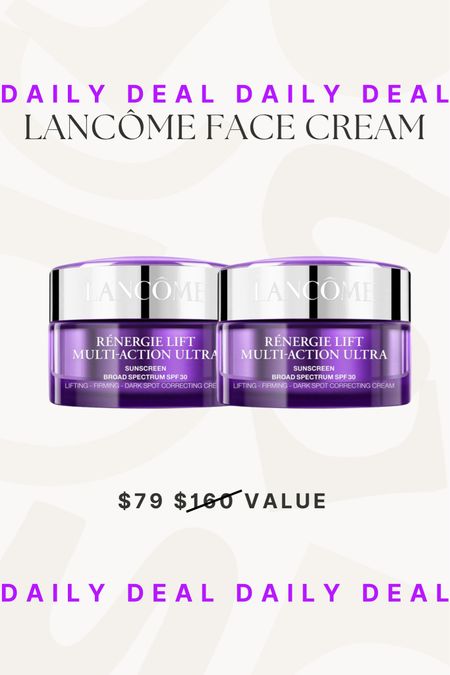 Daily deal for this face cream set that’s also 30 SPF sunscreen! 

Lancome, face cream, daily deal, beauty, skincare

#LTKbeauty #LTKsalealert #LTKfindsunder100
