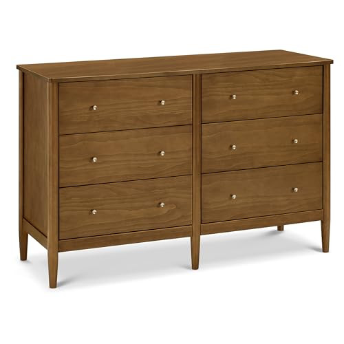 Davinci Frem 6-Drawer Baby Dresser for Bedroom - GREENGUARD Certified - Multi-Purpose Double Chest of Drawers for Boys & Girls - Storage Dresser for Kids Bedroom, Living Room, Nursery - Walnut | Amazon (US)
