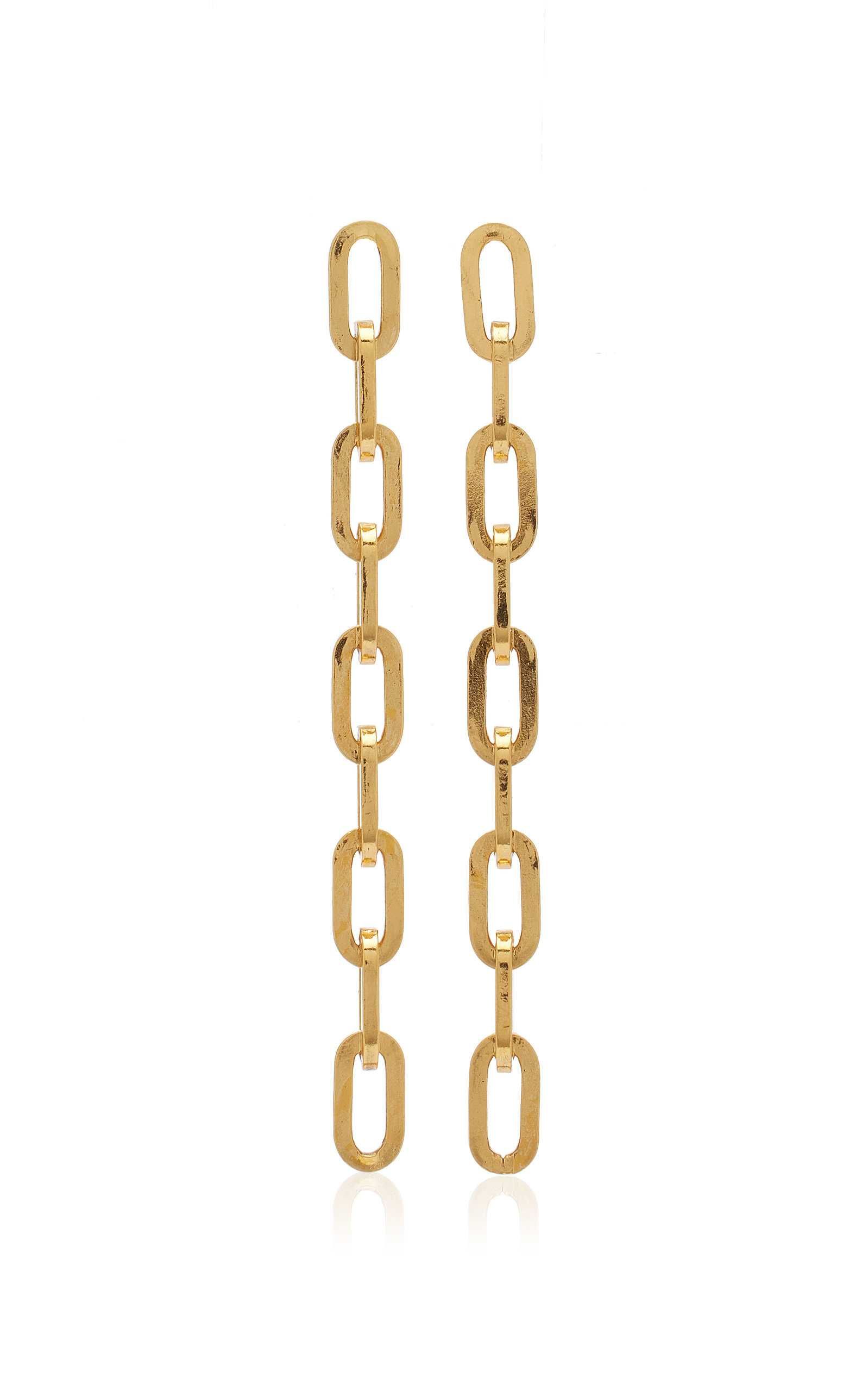 Gold-Plated Chain-Link Earrings | Moda Operandi (Global)