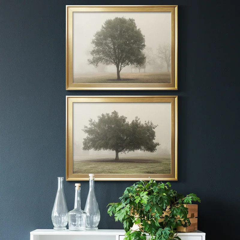 Trees In The Fog I Framed On Paper 2 Pieces Print (Set of 2) | Wayfair North America