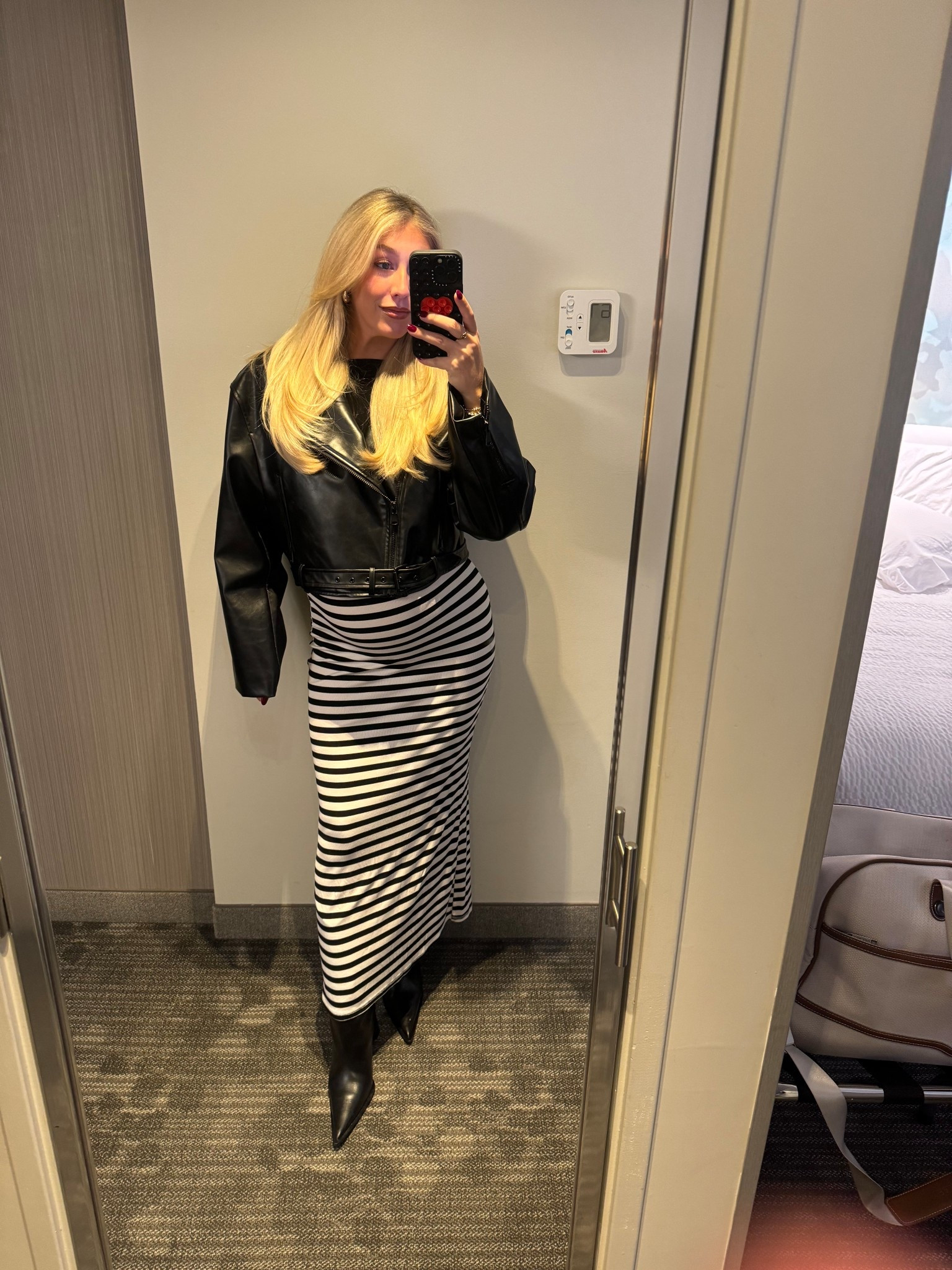 Night out fit with the girls! A stretchy maxi, sweater, and leather jacket can do wonders!! Linked similar items since this dress is old 

#LTKSaleAlert #LTKBump