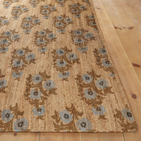 Jesse Printed Jute Floral Medallion Rug | Ballard Designs, Inc.