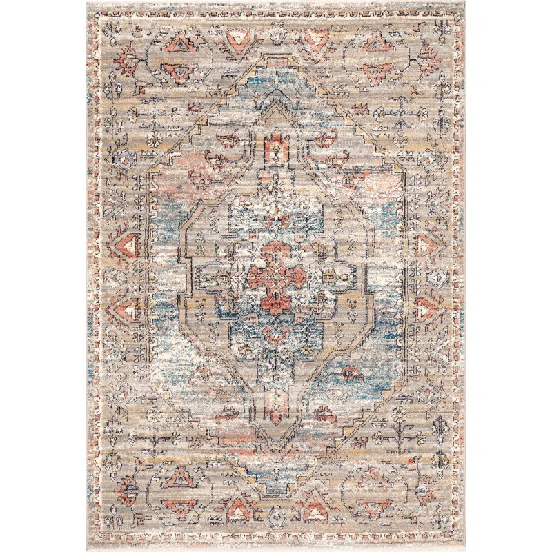 Machado Traditional Power Loom Performance Beige Rug | Wayfair North America