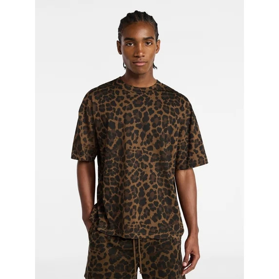No Boundaries Men's Oversized Boxy Tee with Short Sleeves, XS-4XLT | Walmart (US)
