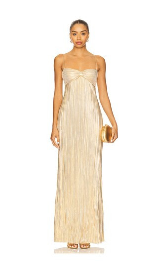 Lovers and Friends Mya Gown in Metallic Gold. - size M | Revolve Clothing (Global)