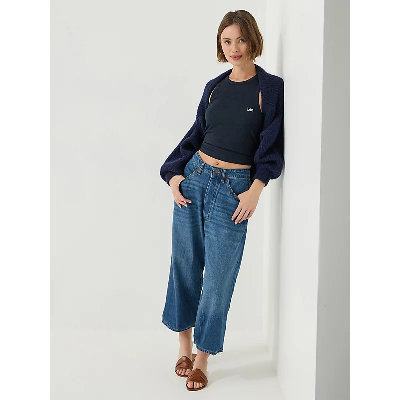 Womens Loose Crop Button-Fly Jeans | Lee Jeans