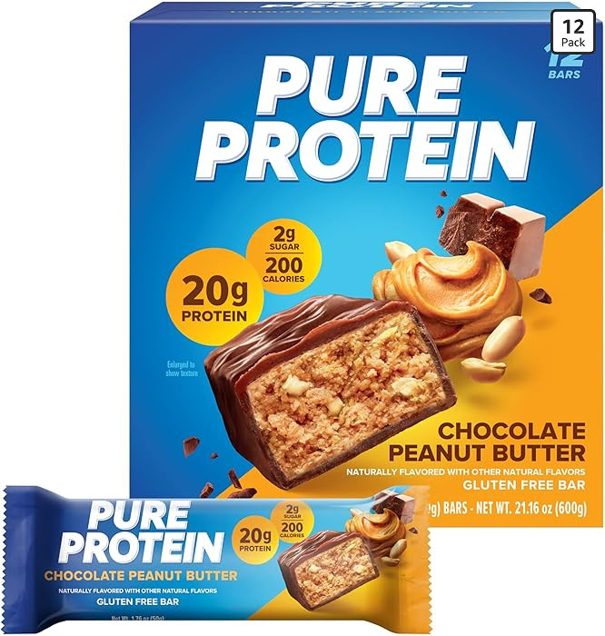 Pure Protein Bars, High Protein, Nutritious Snacks to Support Energy, Low Sugar, Gluten Free, Cho... | Amazon (US)