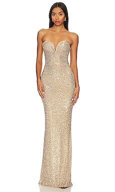 Nookie Lumiere Gown in Gold from Revolve.com | Revolve Clothing (Global)