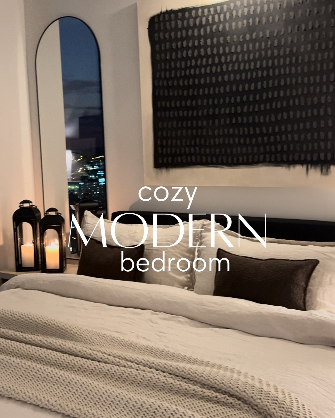 Create a cozy modern bedroom with neutral soft cotton linens, warm lighting, large planters and chunky knit blankets! 
Shop these finds now from Amazon, Target, Walmart and Crate and Barrel! 

#neutralhome #modernbedroom #cozybedroom #organichome #affordabledecor #neutralaesthetic #warmlighting

#LTKVideo #LTKStyleTip #LTKHome