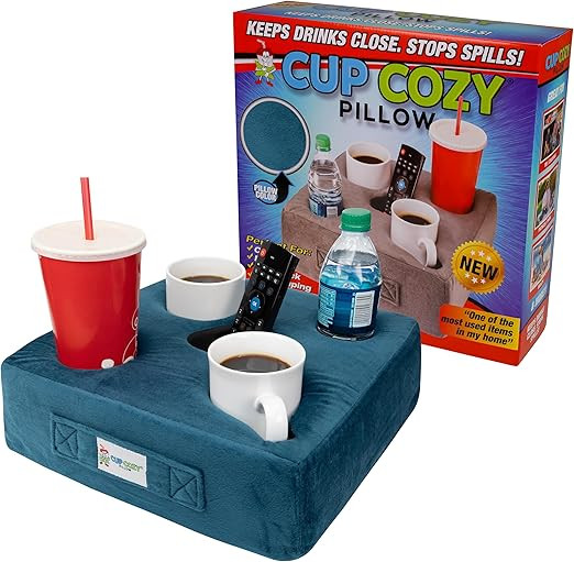 The Original Cup Cozy Pillow Gray-As Seen on TV-The World's Best Couch/Bed/Car Cup Holder for Dri... | Amazon (US)
