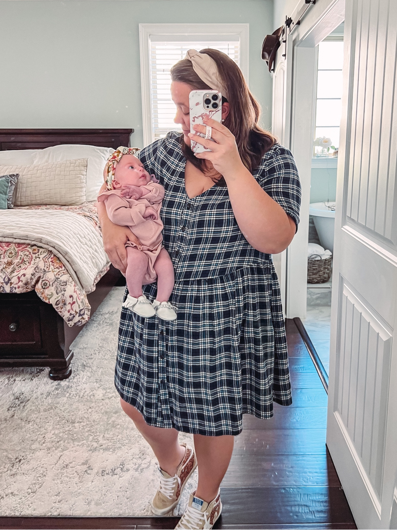 Walmart Gerber baby set 
Mommy and me 
Flannel shirt dress 
Golden goose sneakers 

#LTKkids #LTKbaby #LTKstyletip