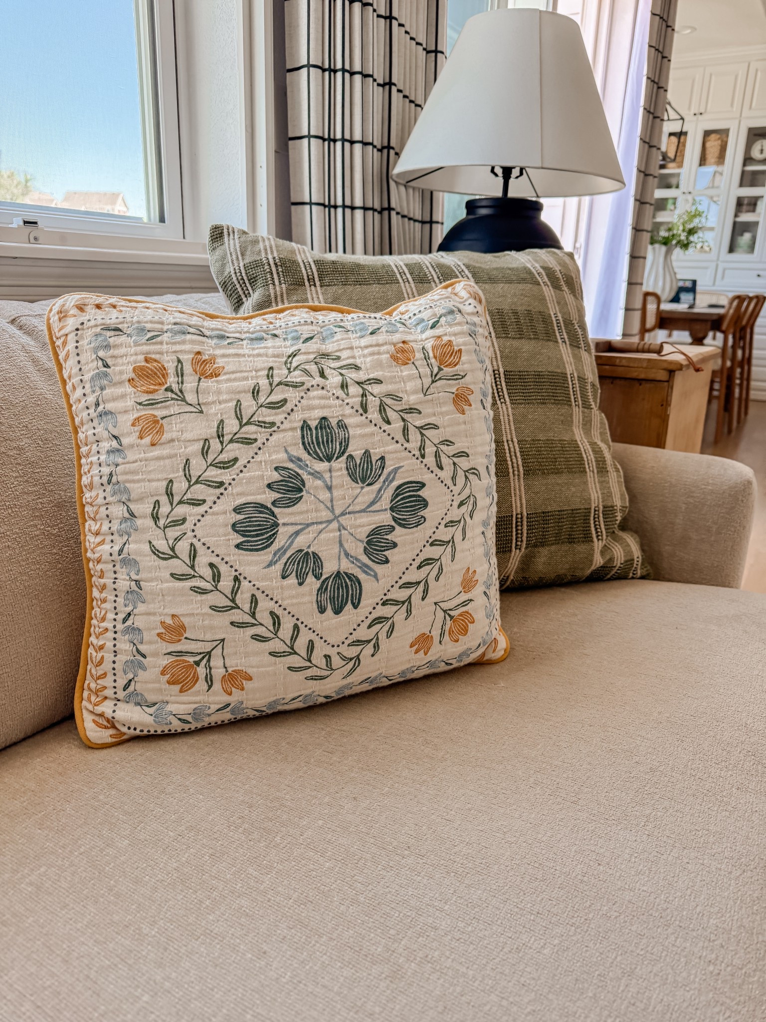 Spring pillows from Walmart 