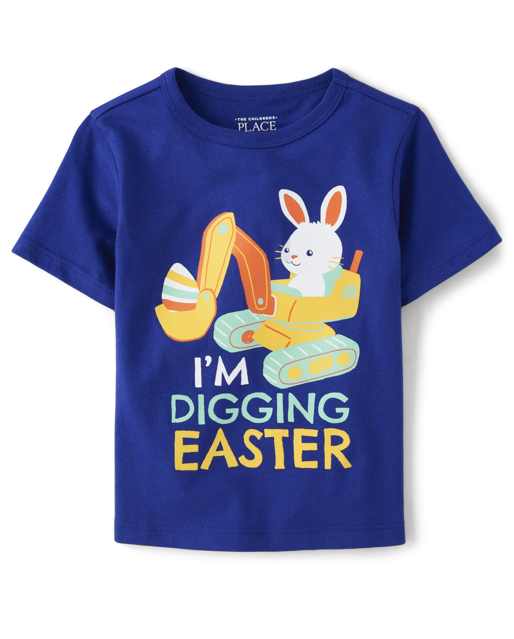 Baby And Toddler Boys Digging Easter Graphic Tee - navy narrows | The Children's Place