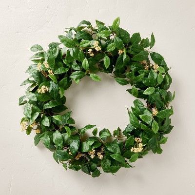 24" Faux Seeded Chili Leaf Wreath - Hearth & Hand™ with Magnolia | Target