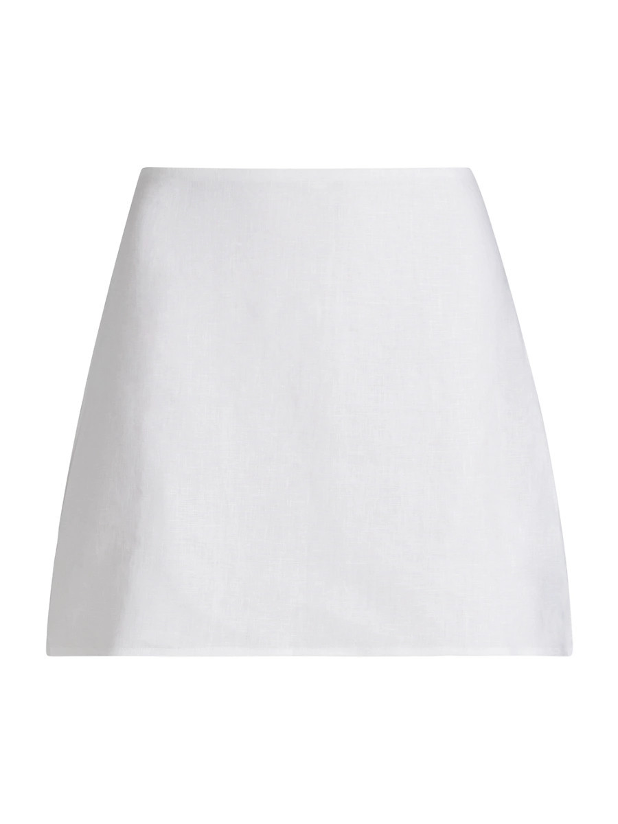 Women's Veranda Linen Miniskirt - White - Size 4 | Saks Fifth Avenue