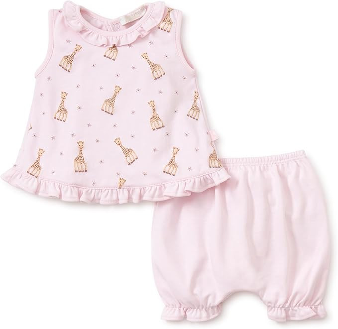 Kissy Kissy Baby Girls 100% Pima Cotton Sophie La Girafe Print Sunsuit, Newborn to 24 Months | Amazon (US)