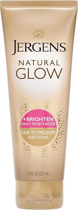 Jergens Natural Glow Self Tanner Body Lotion, Sunless Tanning, Fair to Medium Skin Tone, Daily Mo... | Amazon (US)