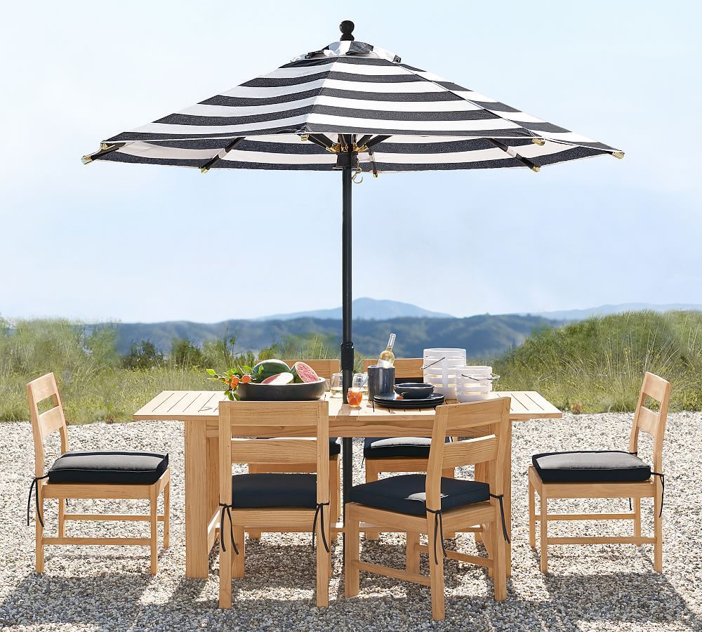 Malibu FSC® Teak Rectangular 75" Extending Outdoor Dining Table | Pottery Barn (US)