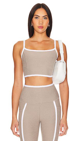 Spacedye New Moves High Cropped Tank in Birch & Cloud White | Revolve Clothing (Global)