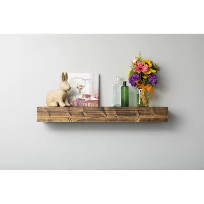 Oldfield New Wood Floating Shelf Gracie Oaks Size: 4.25" H x 44" W x 6" D, Finish: Dark Walnut | Wayfair North America