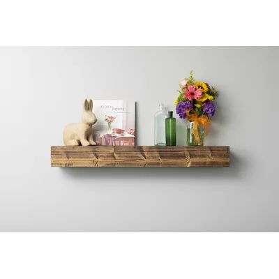 Oldfield New Wood Floating Shelf Gracie Oaks Size: 4.25" H x 44" W x 6" D, Finish: Dark Walnut | Wayfair North America