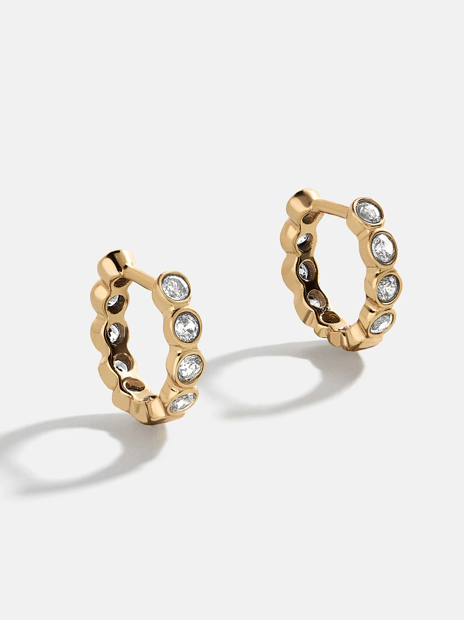 Jessica 18K Gold Birthstone Earrings - Crystal | BaubleBar (US)