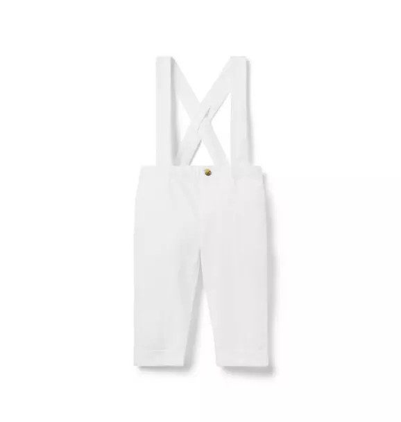 Baby Linen-Cotton Suspender Pant | Janie and Jack