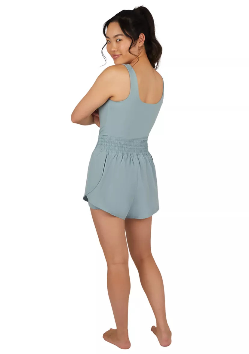Women's Sleeveless Stevie Romper with Smocked Waist | Belk