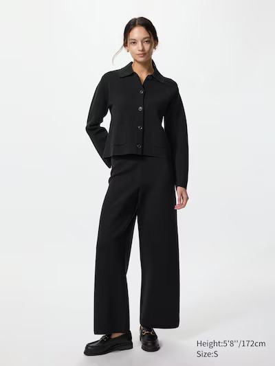 Washable Milano Ribbed Trousers | UNIQLO (UK)