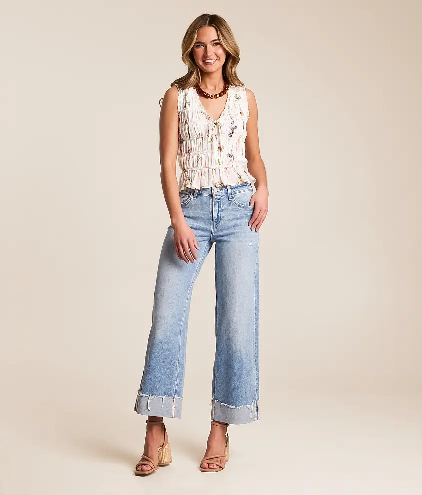 Olivia Cropped Wide Leg Stretch Jean | Buckle