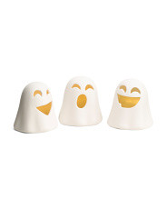 Set Of 3 Led Ceramic Ghosts | Halloween | Marshalls | Marshalls