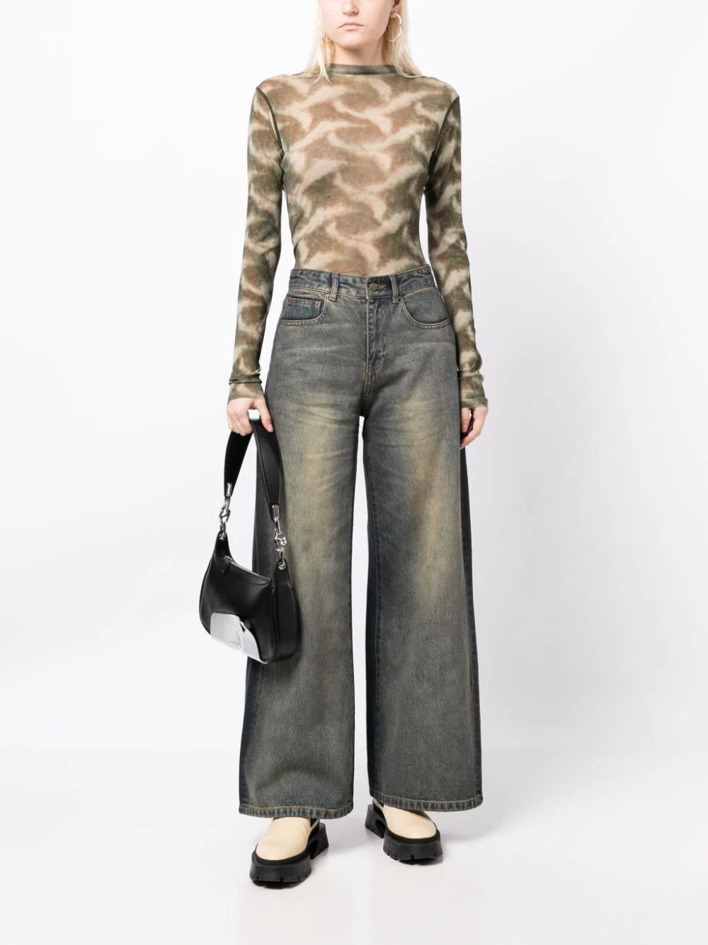 wide-leg gradient-effect jeans | Farfetch Global