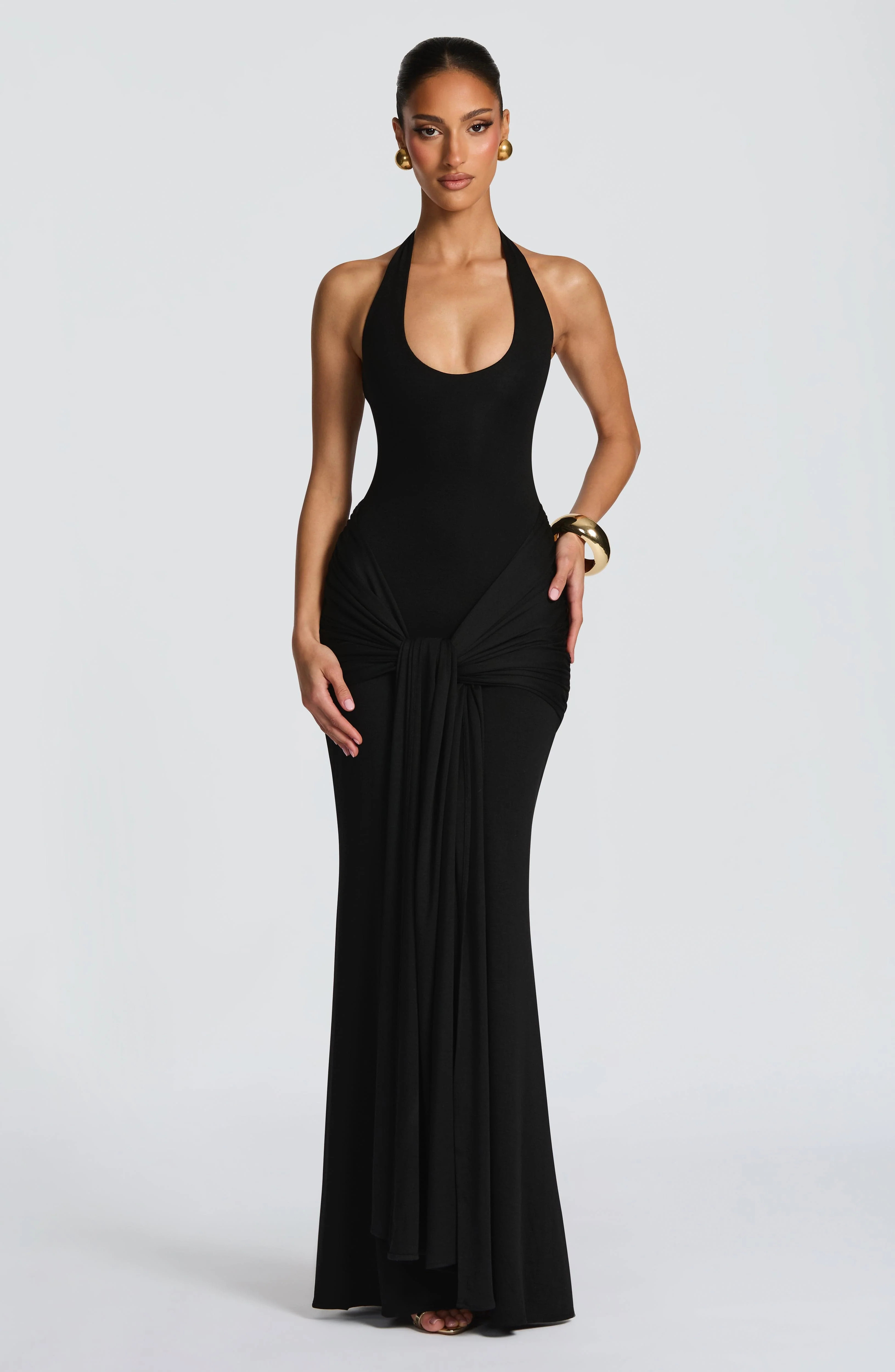 Veneda Maxi Dress - Black | Babyboo (global)
