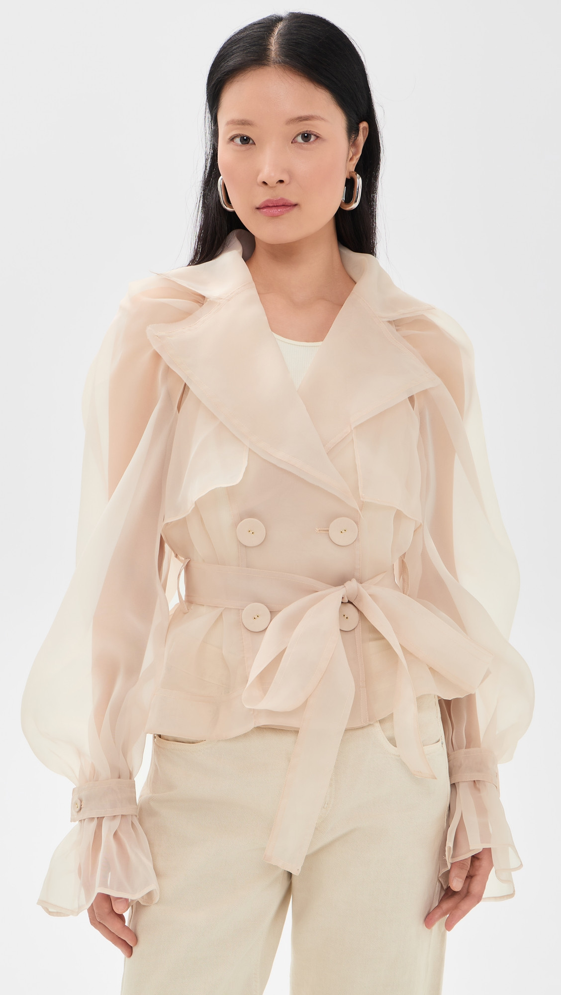 Aje Renew Blouse Coconut Cream S | Shopbop
