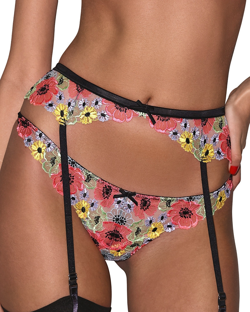 Fleur du Mal Azalea Embroidered Thong | Bloomingdale's (US)