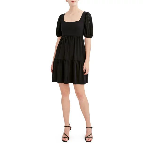 BCBG Paris Women's Knit Eyelet Sleeve Dress - Walmart.com | Walmart (US)