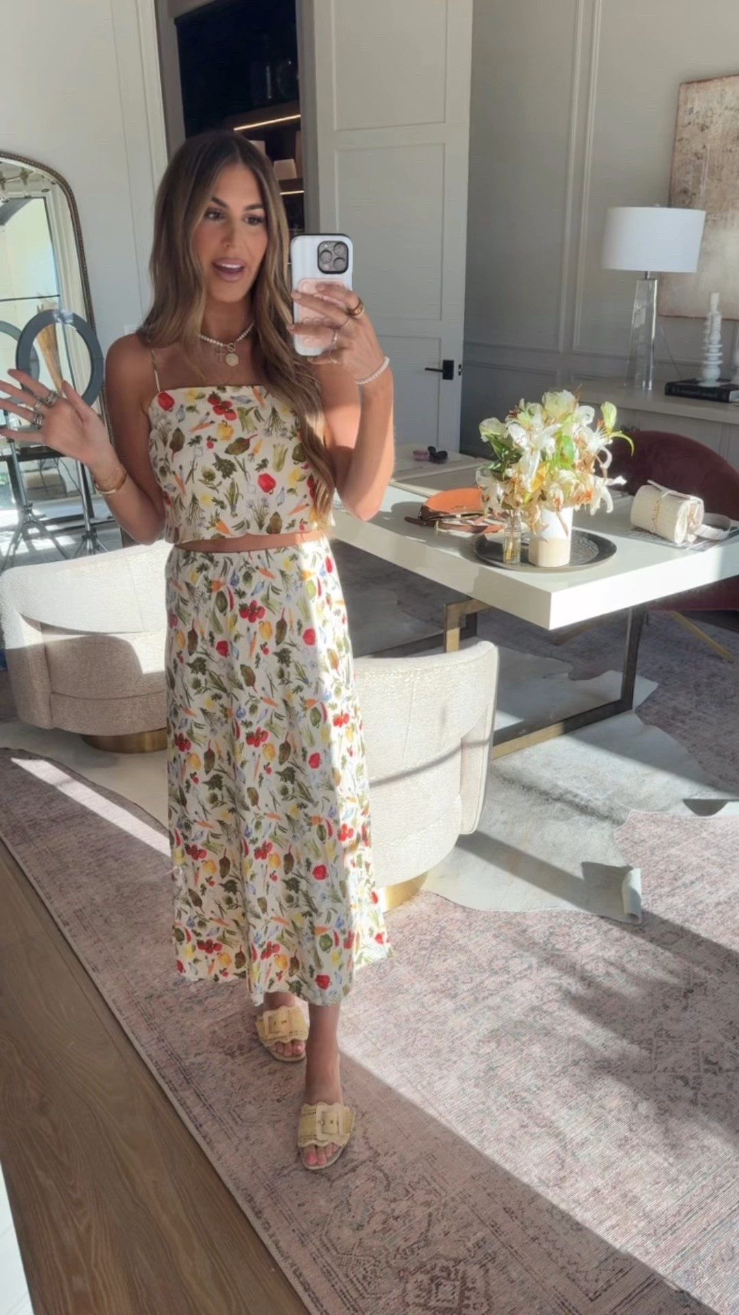 Wearing size small in top and skirt 25% off + extra 15% off with code AFSUMMER 