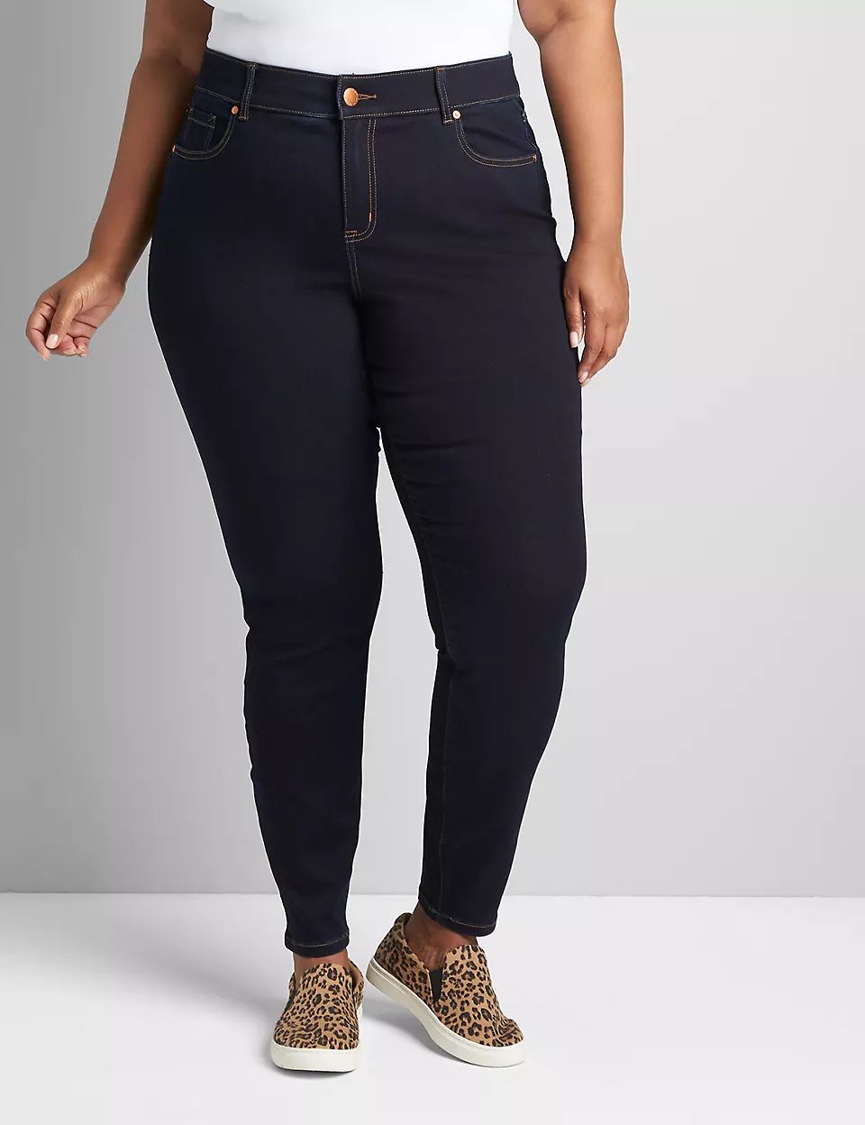 Curvy Fit High-Rise Skinny Jean- Dark Wash | Lane Bryant (US)