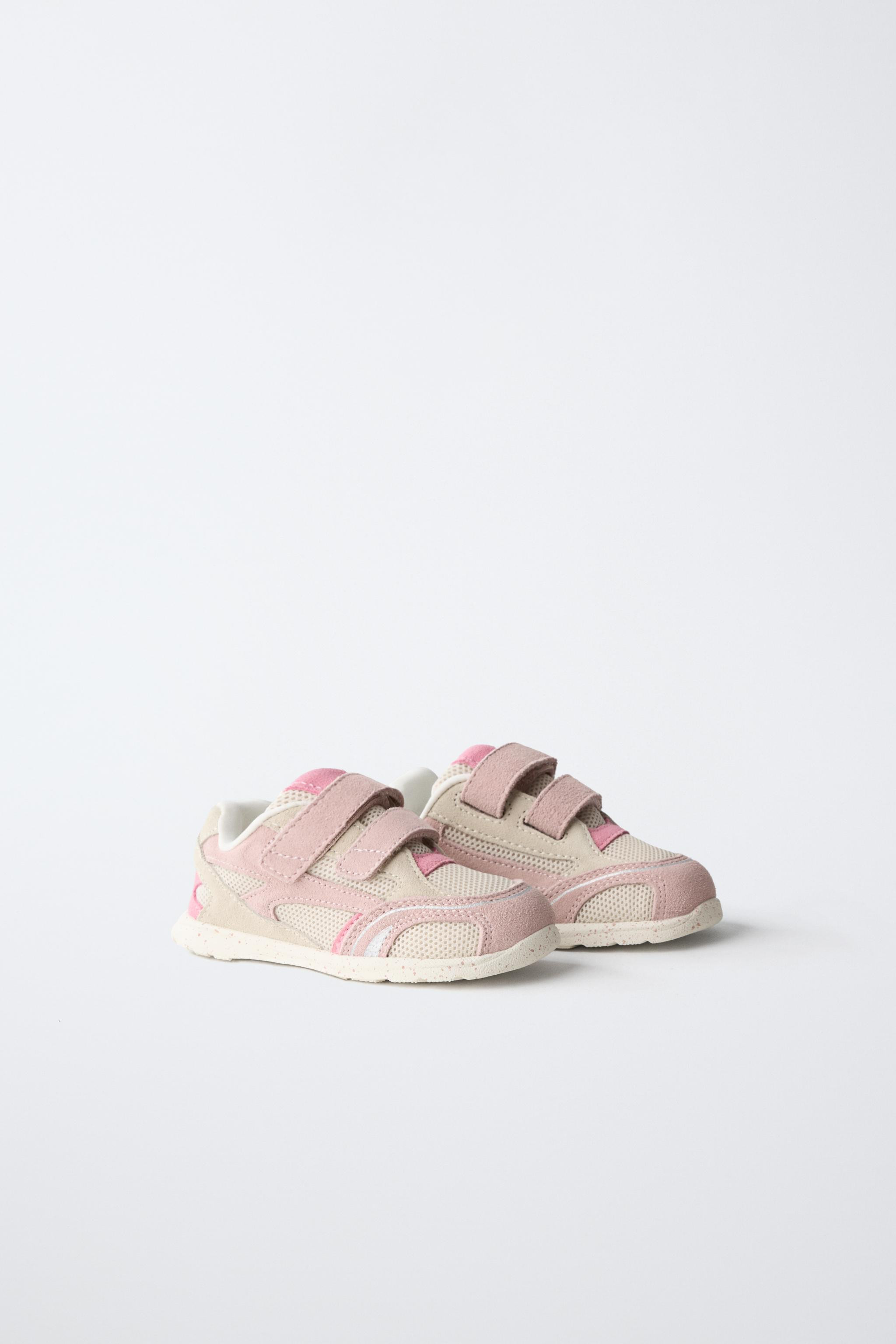 Barefoot sneakers with a color-block design and mesh details. Featuring a double hook-and-loop st... | Zara US