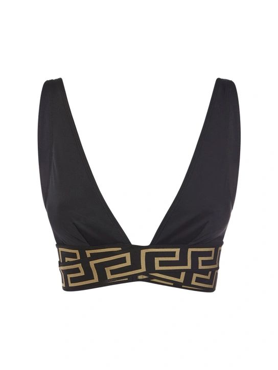 Greca Lycra triangle bikini top | Luisaviaroma