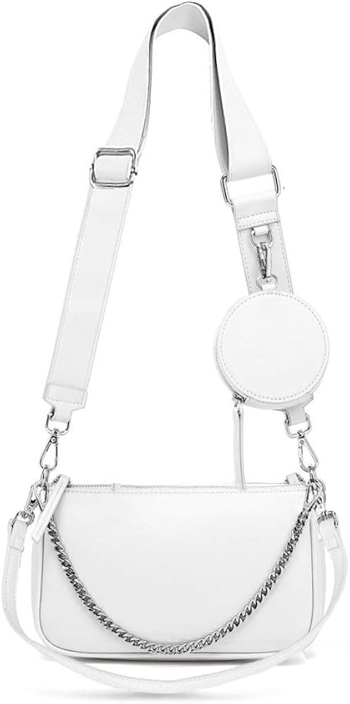 AMHDV Women Multipurpose Crossbody Bags Small Shoulder Bag Fashion 3 in 1 Zip Handbags with Coin ... | Amazon (US)