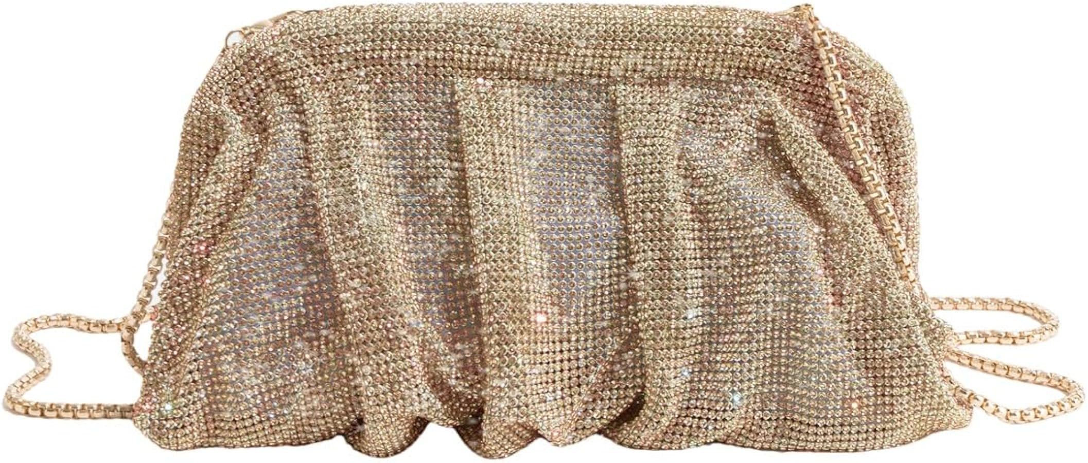 Bling Rhinestone Purse Bags Dumpling Clutch Purses for Women Formal Wedding Party Prom Evening Ha... | Amazon (US)