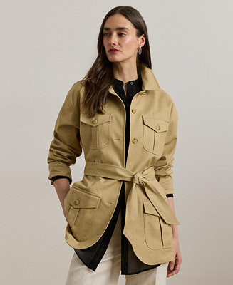 Lauren Ralph Lauren Women's Double-Faced Stretch Cotton Field Jacket - Macy's | Macy's